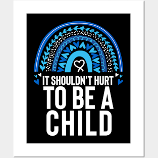 Child Abuse Prevention Awareness Month Blue Ribbon gift idea Posters and Art